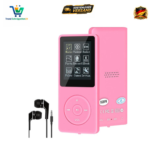 Mp3 player 8gb rosa - player,