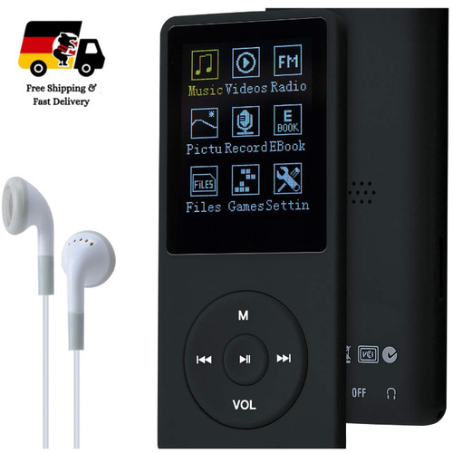 Mp3 player 8gb schwarz - mp3, sd