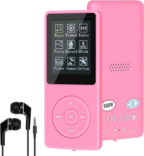 Mp3 player 8gb - mp3, rosa