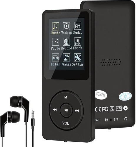 Mp3 player 8gb schwarz - mp3,